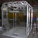 Roam MicroWay car prototype cabin under construction.