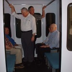 Interior of Roam Transport MegaWay mass transit car. MegaRail