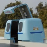 Roam Transport MicroWay car ready for loading—second view. MegaRail